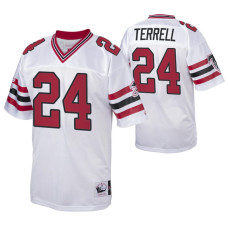 1989 Atlanta Falcons A.J. Terrell #24 Authentic White Throwback Jersey