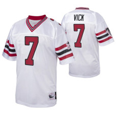 1989 Atlanta Falcons Michael Vick #7 Authentic White Throwback Jersey