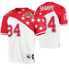 1994 Pro Bowl Denver Broncos #84 Shannon Sharpe White Red AFC Authentic Jersey