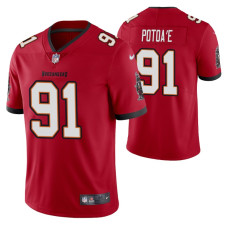 Benning Potoa'e #91 Vapor Limited Red Tampa Bay Buccaneers Jersey