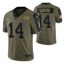 Tampa Bay Buccaneers 2021 Salute To Service Limited Chris Godwin #14 Olive Jersey