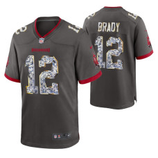 Diamond Edition Tampa Bay Buccaneers Tom Brady #12 Pewter Game Jersey