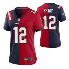 Tampa Bay Buccaneers Tom Brady #12 Navy Red Game Split Women's Jersey