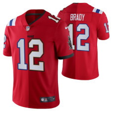 Tampa Bay Buccaneers #12 Tom Brady Split Red Vapor Limited Jersey