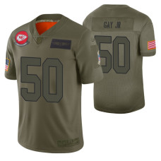 Chiefs Willie Gay Jr. 2019 Salute to Service #50 Olive Limited Jersey