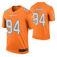 Christian Wilkins Miami Dolphins Orange 2019 NFL Draft Color Rush Legend Jersey