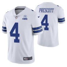 Dallas Cowboys Dak Prescott 60th Anniversary White Vapor Limited Jersey