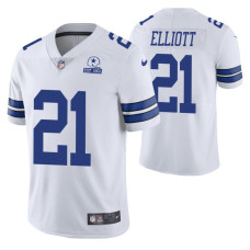 Dallas Cowboys Ezekiel Elliott 60th Anniversary White Vapor Limited Jersey