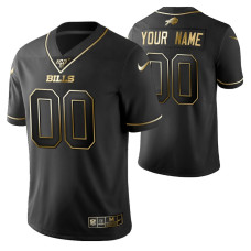Tennessee Titans Custom 100th Season Jersey Black Gold Logo Edition