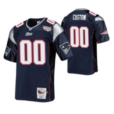Custom New England Patriots Throwback Navy Retired Player Authentic Jersey