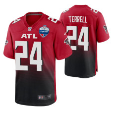 2021 NFL London Game Atlanta Falcons A.J. Terrell #24 Red Game Jersey