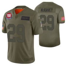 Giants Xavier McKinney 2019 Salute to Service #29 Olive Limited Jersey