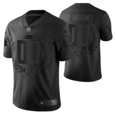 Detroit Lions #00 Custom Vapor Limited Black Jersey