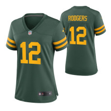 Women's Green Bay Packers Aaron Rodgers #12 Green Alternate Game Jersey