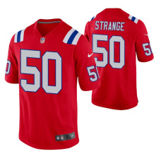 2022 NFL Draft New England Patriots #50 Cole Strange Red Game Jersey