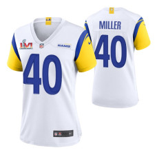 Los Angeles Rams #40 Von Miller Super Bowl LVI Champions Jersey White Game