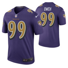 2021 NFL Draft Baltimore Ravens #99 Odafe Oweh Purple Color Rush Legend Jersey