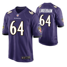 2022 NFL Draft Baltimore Ravens #64 Tyler Linderbaum Purple Game Jersey