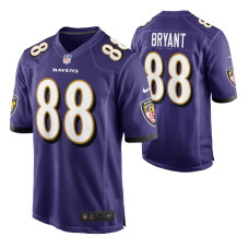 Men's Baltimore Ravens Dez Bryant #88 Game Purple Jersey