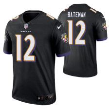 Baltimore Ravens #12 Rashod Bateman 2021 NFL Draft Black Legend Jersey