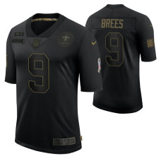 New Orleans Saints #9 Drew Brees Black 2020 Salute To Service Limited Jersey