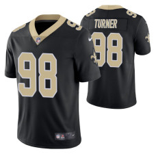 2021 NFL Draft New Orleans Saints #98 Payton Turner Black Vapor Untouchable Limited Jersey