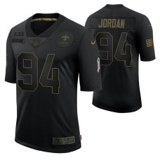 Cameron Jordan No. 94 New Orleans Saints Black Salute To Service 2020 Limited Jersey