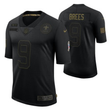New Orleans Saints 2020 Salute to Service Limited Drew Brees #9 Black Jersey
