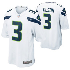 Youth Seattle Seahawks Russell Wilson #3 Game White Alternate Jersey