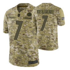 Pittsburgh Steelers #7 Ben Roethlisberger Camo Limited 2018 Salute to Service Jersey - Men