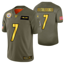 NFL 100th Season Pittsburgh Steelers Ben Roethlisberger Men's 2019 Salute to Service Jersey
