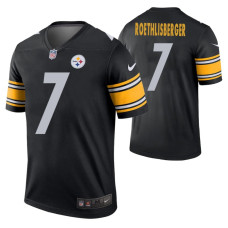 Men's Ben Roethlisberger #7 Pittsburgh Steelers Black Legend Jersey