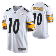 Pittsburgh Steelers #10 Mitchell Trubisky White Game Jersey
