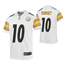 Pittsburgh Steelers Mitchell Trubisky #10 White Game Youth Jersey