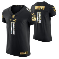 Tennessee Titans A.J. Brown #11 Golden Edition Black Vapor Elite Jersey
