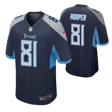 Tennessee Titans Austin Hooper #81 Navy Game Jersey