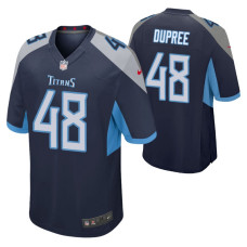 Tennessee Titans #48 Bud Dupree Navy Game Jersey