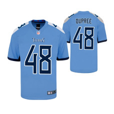 Tennessee Titans Bud Dupree #48 Light Blue Game Youth Jersey