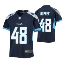 Tennessee Titans Bud Dupree #48 Navy Game Youth Jersey