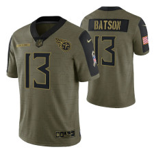 Tennessee Titans 2021 Salute To Service Limited Cameron Batson #13 Olive Jersey