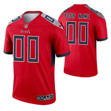 Tennessee Titans Custom #00 Red Inverted Legend Jersey