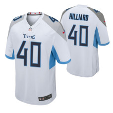 Tennessee Titans #40 Dontrell Hilliard White Game Jersey