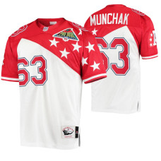 1994 Pro Bowl Tennessee Titans #63 Mike Munchak White Red AFC Authentic Jersey