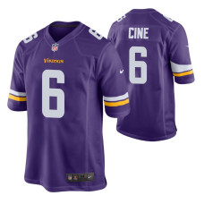 2022 NFL Draft Minnesota Vikings #6 Lewis Cine Purple Game Jersey