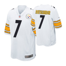 Men's - Pittsburgh Steelers #7 Ben Roethlisberger White Nike Game Jersey